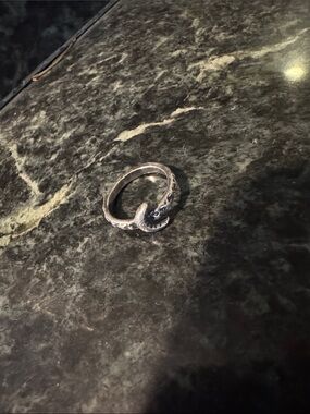 James Avery Silver Crescent Moon Starring night Ring